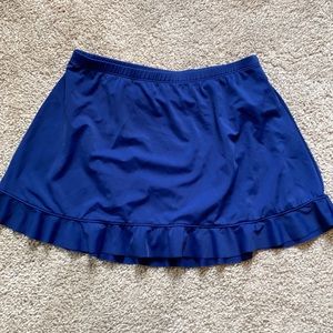 Bathing suit skirt bottom blue size 14